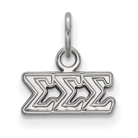 Sterling Silver Sigma Sigma Sigma XS (Tiny) Greek Letters Charm - Picture 1 of 3